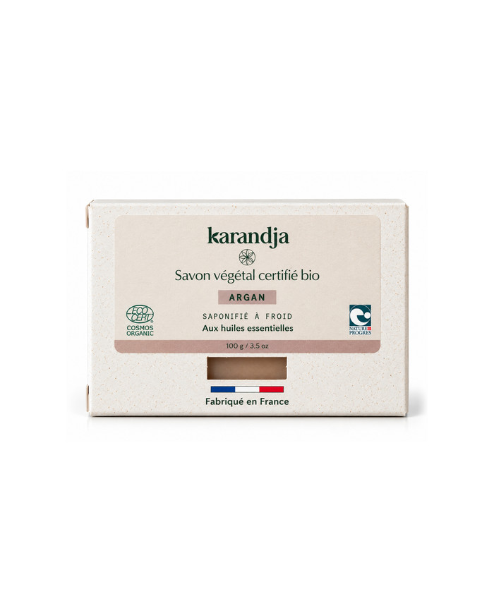 Savon végétal certifié bio ARGAN Karandja 100g