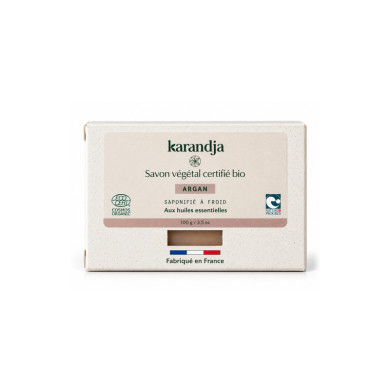 Savon végétal certifié bio ARGAN Karandja 100g
