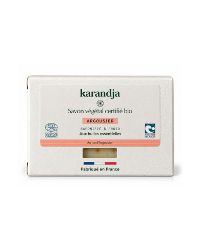 Savon végétal certifié bio ARGOUSIER Karandja 100g