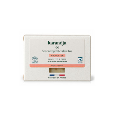 Savon végétal certifié bio ARGOUSIER Karandja 100g