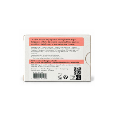 Savon végétal certifié bio ARGOUSIER