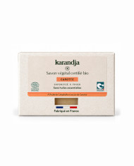 Savon végétal certifié bio CAROTTE 
 Karandja 100g