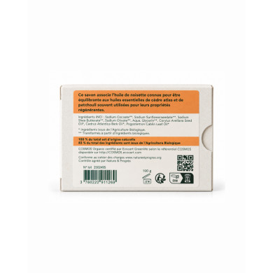 Savon végétal certifié bio CEDRE