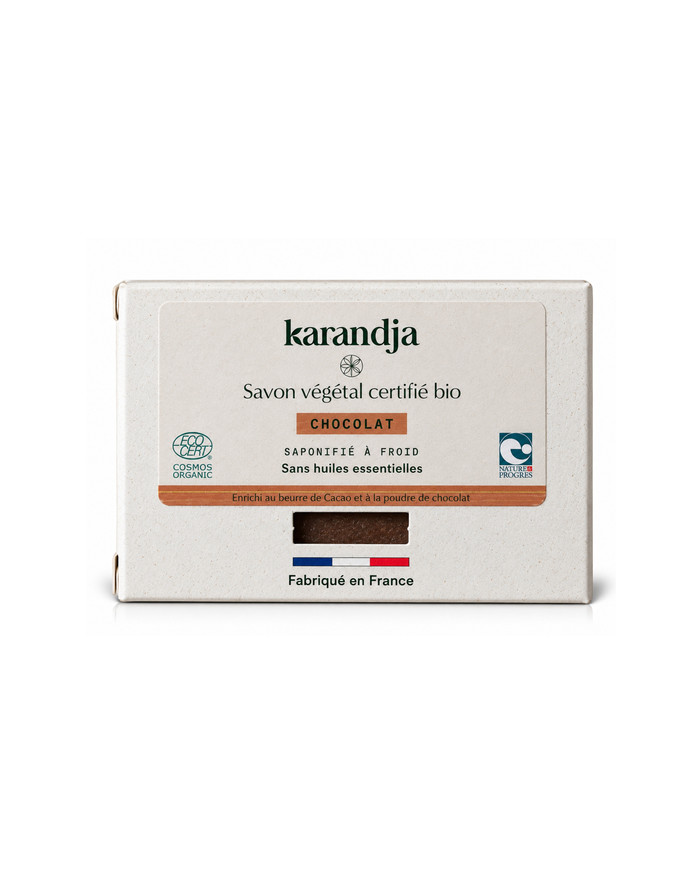 Savon végétal certifié bio CHOCOLAT Karandja 100g