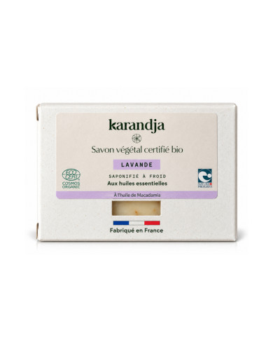 Savon végétal certifié bio LAVANDE Karandja 100g