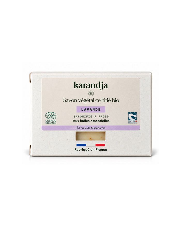 Savon végétal certifié bio LAVANDE Karandja 100g