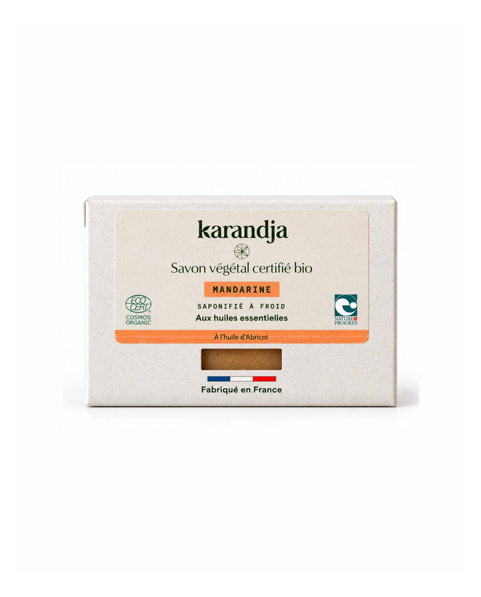 Savon végétal certifié bio MANDARINE Karandja 100g