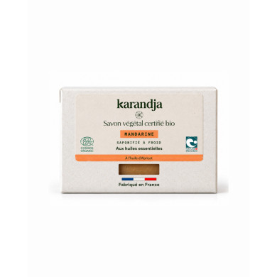 Savon végétal certifié bio MANDARINE Karandja 100g