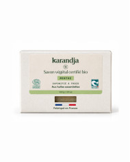 Savon végétal certifié bio MENTHE Karandja 100g
