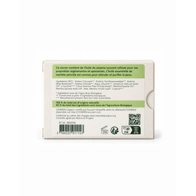 Savon végétal certifié bio MENTHE (Pack de 3)