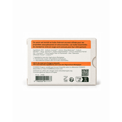 Savon végétal certifié bio MANDARINE (Pack de 3)