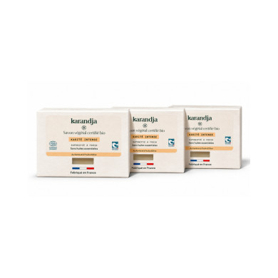 Savon végétal certifié bio KARITE INTENSE (Pack de 3) Karandja