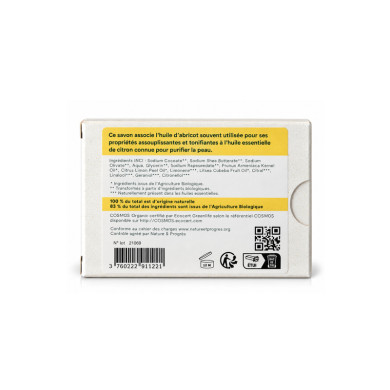 Savon végétal certifié bio CITRON (Pack de 3)