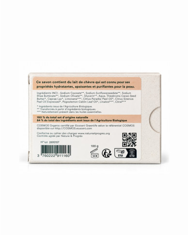 Savon végétal certifié bio CAPRA (Pack de 3)