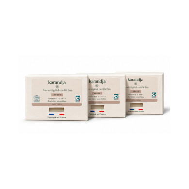 Savon végétal certifié bio ARGAN (Pack de 3) Karandja