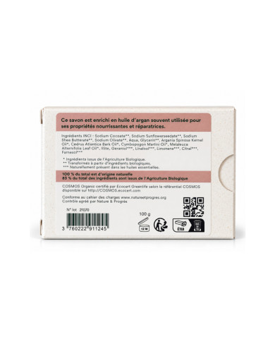 Savon végétal certifié bio ARGAN (Pack de 3)