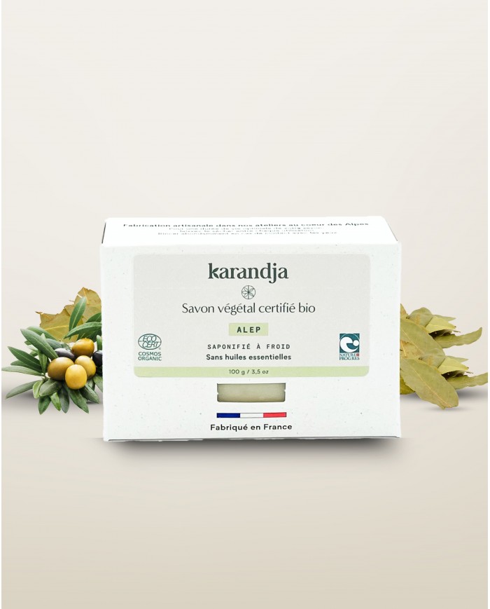 Savon végétal certifié bio ALEP Karandja 100g