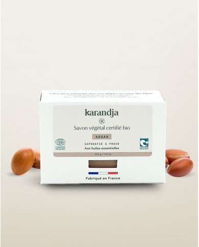 Savon végétal certifié bio ARGAN Karandja 100g