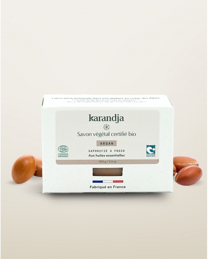 Savon végétal certifié bio ARGAN Karandja 100g