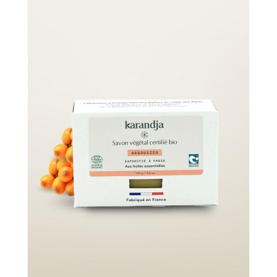 Savon végétal certifié bio ARGOUSIER Karandja 100g