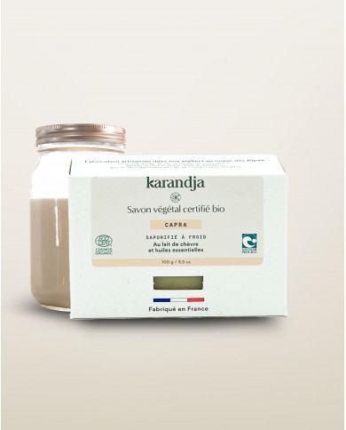 Savon végétal certifié bio CAPRA Karandja 100g