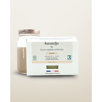Savon végétal certifié bio CAPRA Karandja 100g
