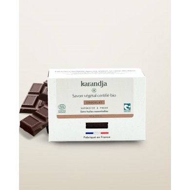 Savon végétal certifié bio CHOCOLAT Karandja 100g