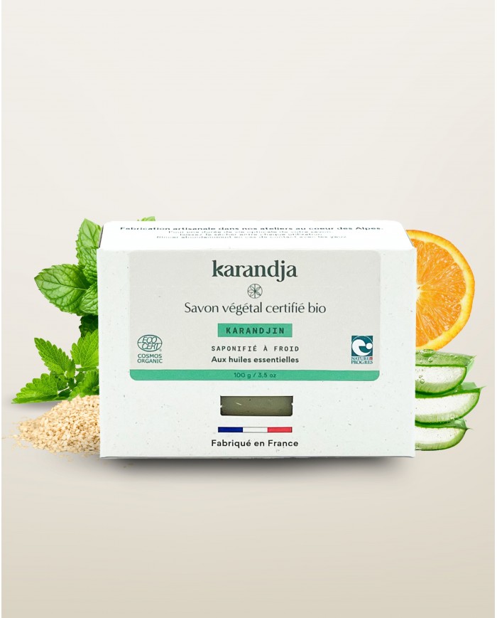 Savon végétal certifié bio KARANDJIN Karandja 100g