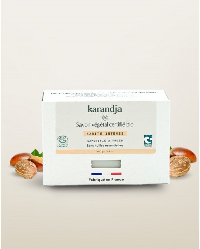 Savon végétal certifié bio KARITE INTENSE Karandja 100g