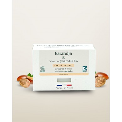 Savon végétal certifié bio KARITE INTENSE Karandja 100g
