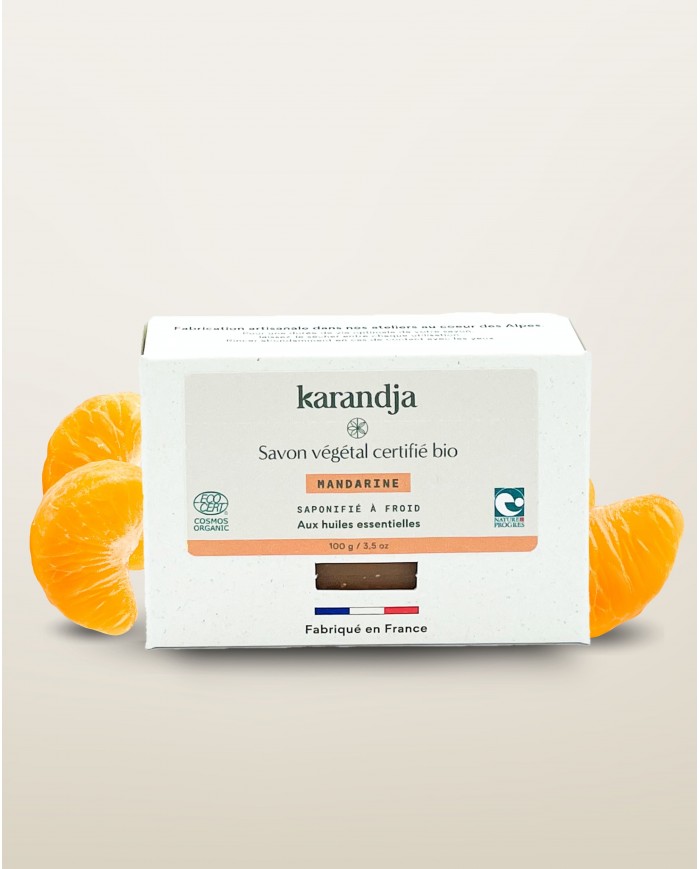 Savon végétal certifié bio MANDARINE Karandja 100g