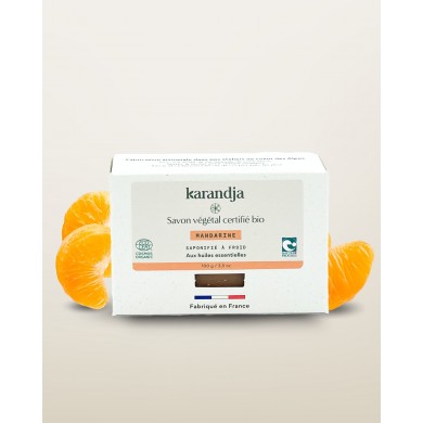 Savon végétal certifié bio MANDARINE Karandja 100g