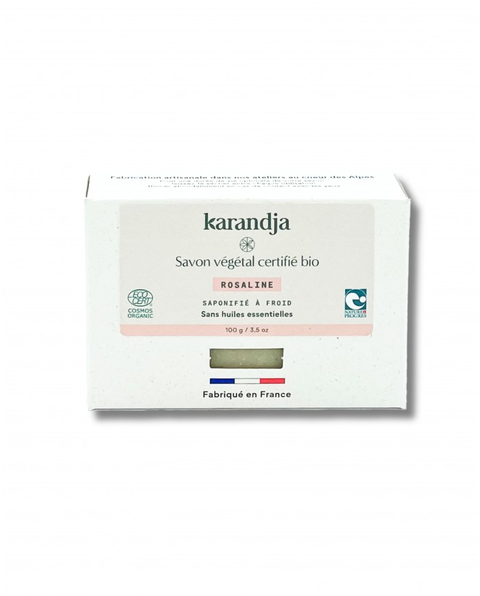 Savon végétal certifié bio ROSALINE