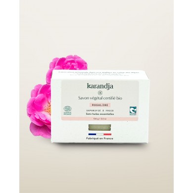 Savon végétal certifié bio ROSALINE Karandja 100g