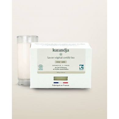 Savon végétal certifié bio SUZ’ANE Karandja 100g