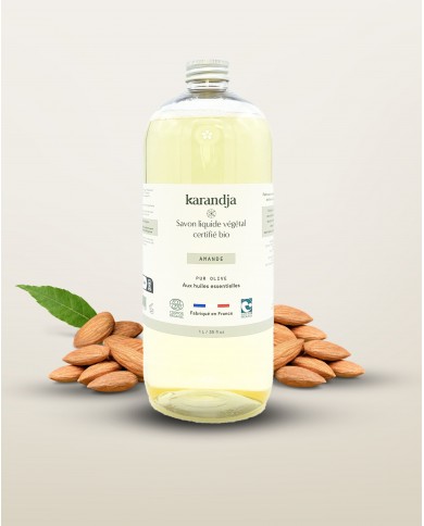 Savon liquide végétal pur olive certifié bio AMANDE 1 L