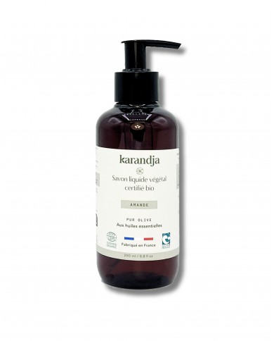 Savon liquide végétal pur olive certifié bio AMANDE 250ml