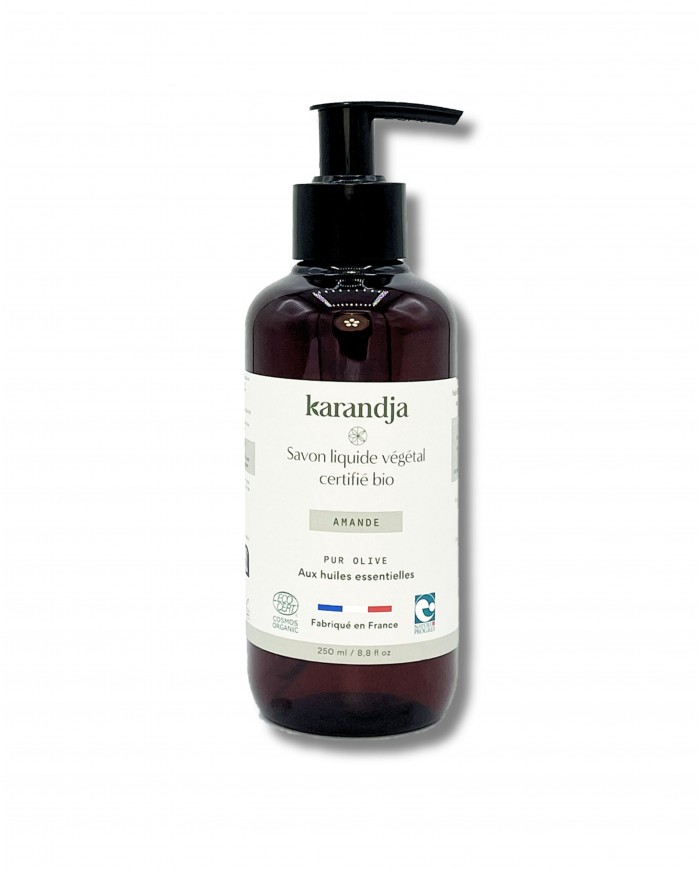 Savon liquide végétal pur olive certifié bio AMANDE 250ml