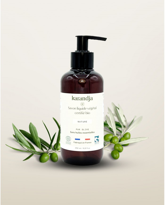 Savon liquide végétal pur olive certifié bio NATURE 250ml