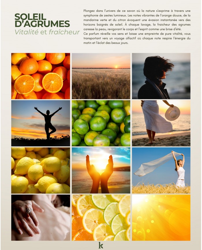 Savon liquide végétal pur olive certifié bio AGRUMES 1 L