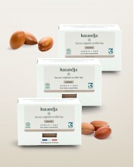 Savon végétal certifié bio ARGAN (Pack de 3) Karandja