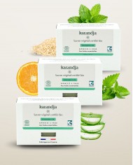 Savon végétal certifié bio KARANDJIN (Pack de 3) Karandja
