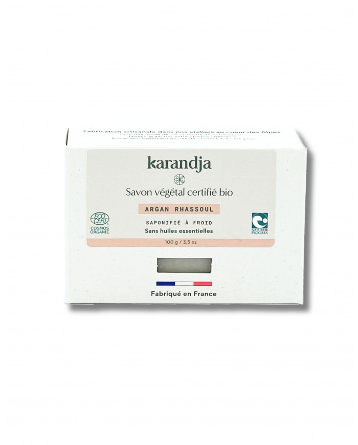 Savon végétal certifié bio ARGAN RHASSOUL (Pack de 3)