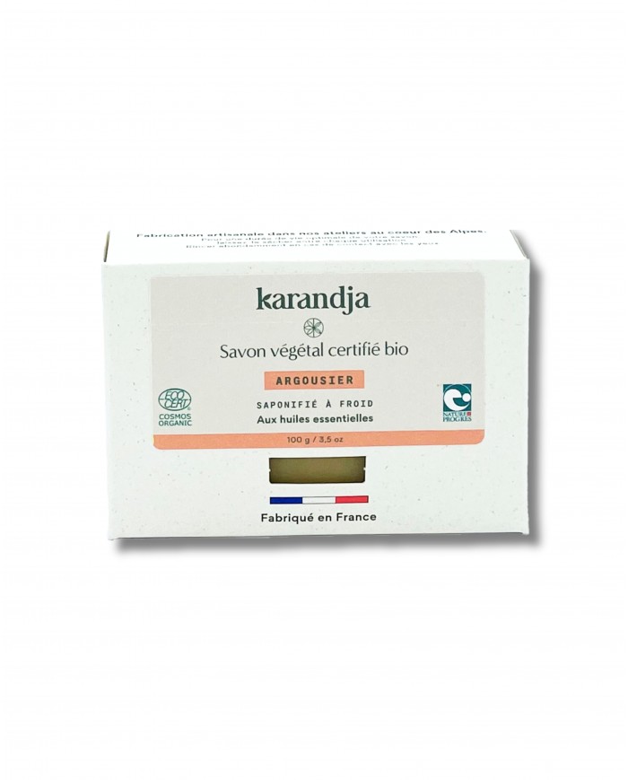 Savon végétal certifié bio ARGOUSIER (Pack de 3)