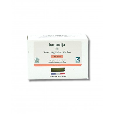 Savon végétal certifié bio CAROTTE (Pack de 3)