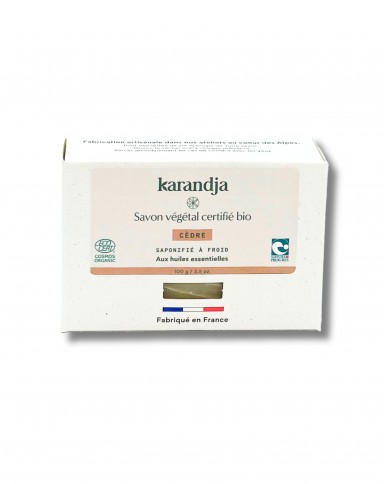 Savon végétal certifié bio CEDRE (Pack de 3)
