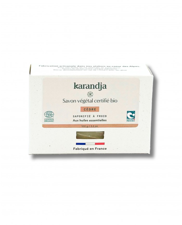 Savon végétal certifié bio CEDRE (Pack de 3)