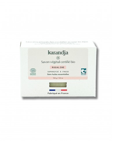 Savon végétal certifié bio ROSALINE (Pack de 3)