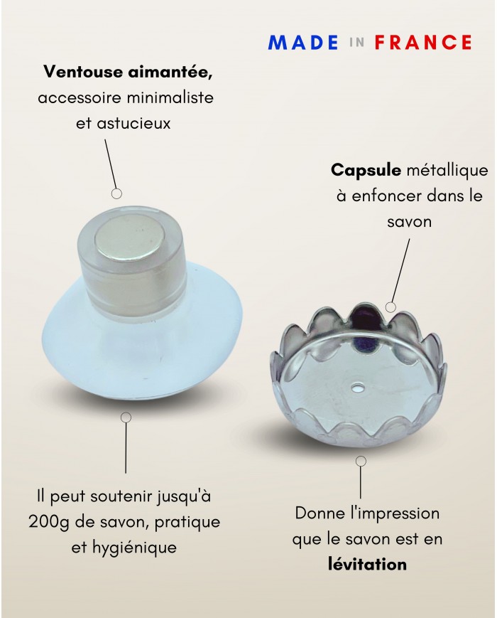 Porte Savon Aimanté Karandja fabriqué en France