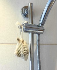 Pack porte savon aimanté + filet sauve savon